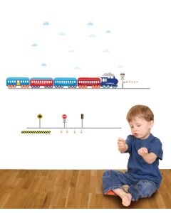 2 Meter Train Multi Wall Stickers Pack