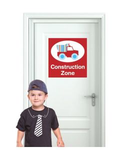 Door Sign Construction Multi Coloured Wall Sticker Pack