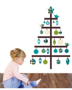 Ornamental Christmas Tree Wall Sticker Pack