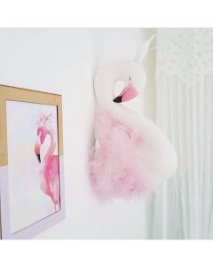 3D Wall Mounted Pink Swan Head 