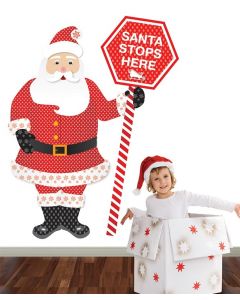 Santa Pattern Stop Here Multi Coloured Giant Character Pack
